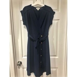 Navy Blue Midi Dress